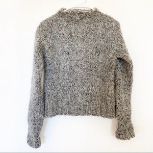Free People | Chunky Cable Knit Mock Neck Sweater